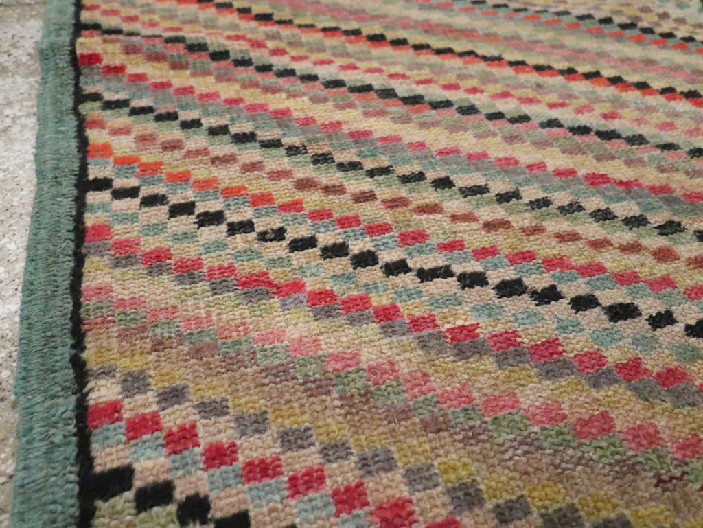 Vintage Turkish Anatolian Throw Rug, No.21933 - Staging