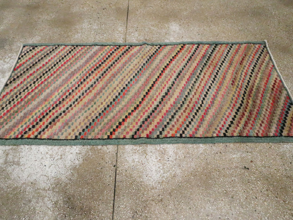 Vintage Turkish Anatolian Throw Rug, No.21933 - Staging