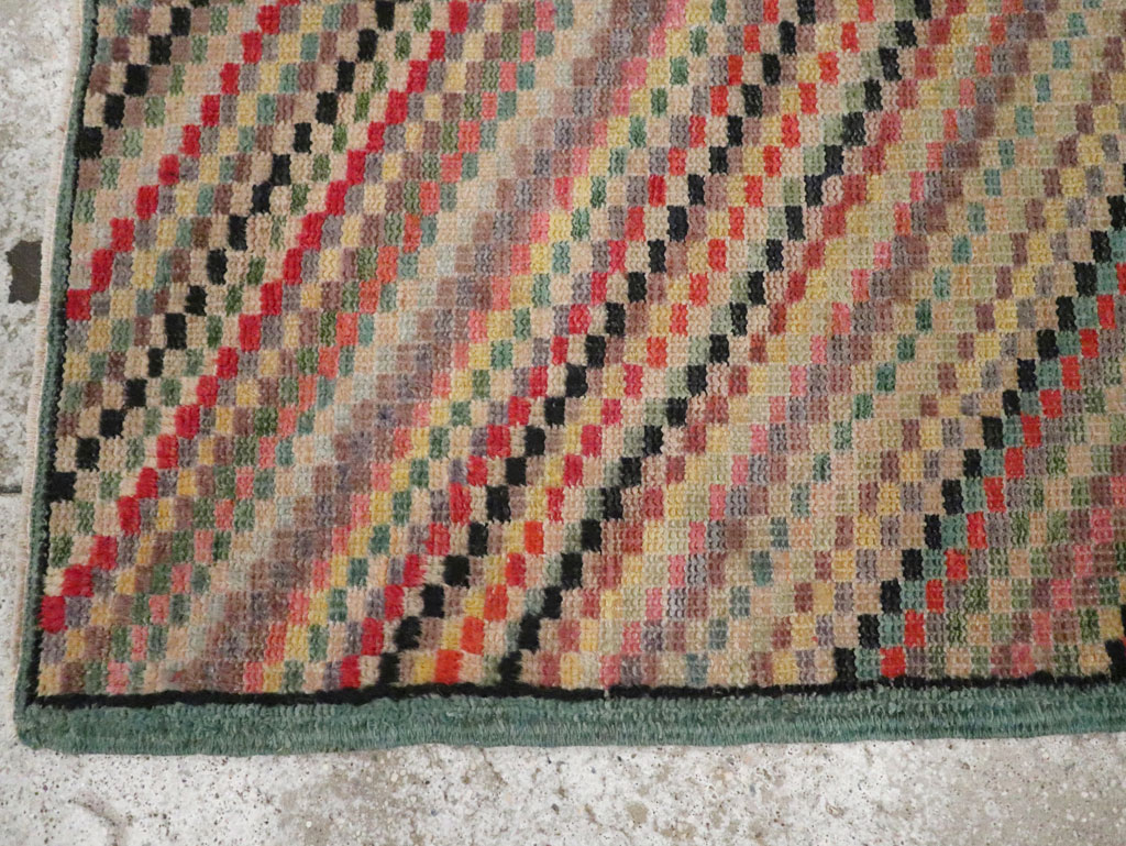 Vintage Turkish Anatolian Throw Rug, No.21933 - Staging