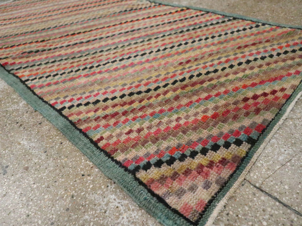 Vintage Turkish Anatolian Throw Rug, No.21933 - Staging