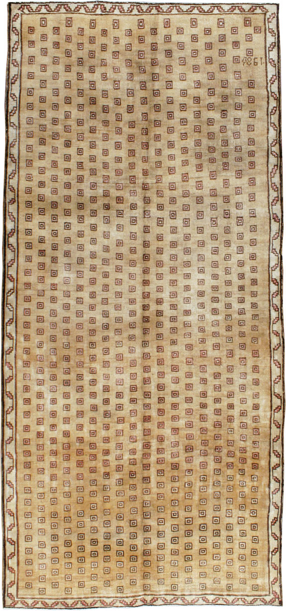 Vintage Turkish Anatolian Wide Gallery Runner, No.21938 - Staging