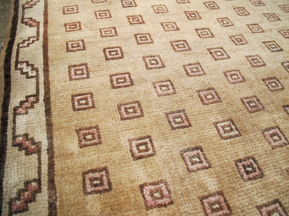 Vintage Turkish Anatolian Wide Gallery Runner, No.21938 - Staging