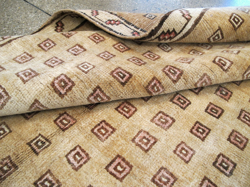 Vintage Turkish Anatolian Wide Gallery Runner, No.21938 - Staging