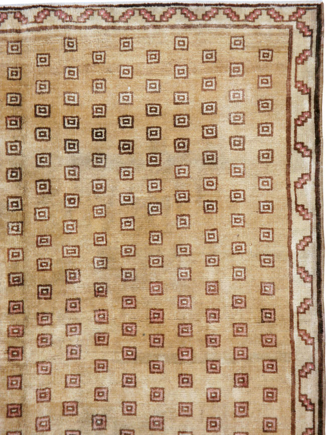 Vintage Turkish Anatolian Wide Gallery Runner, No.21938 - Staging