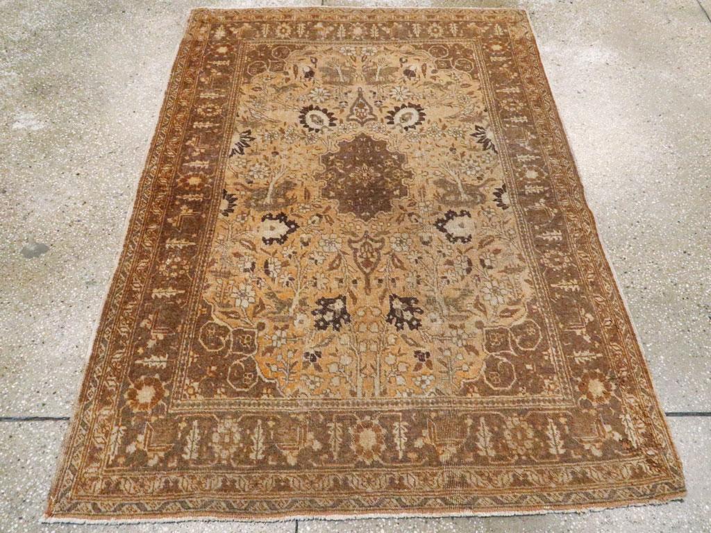 Antique Persian Tabriz Rug, No.21956 - Staging