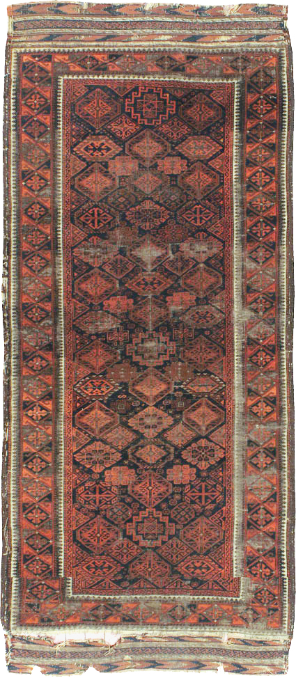 Antique Persian Baluch Rug, No.21961 - Staging