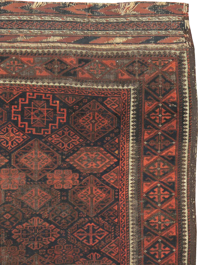 Antique Persian Baluch Rug, No.21961 - Staging