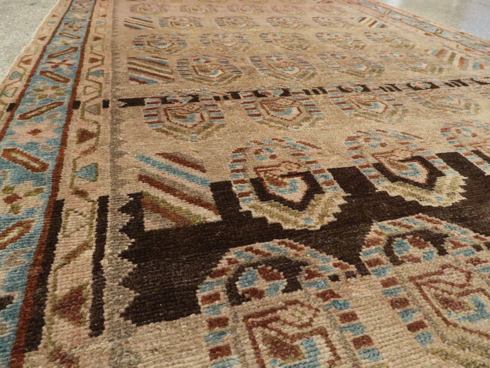 Vintage Persian Malayer Wide Gallery Runner, No.21995 - Staging