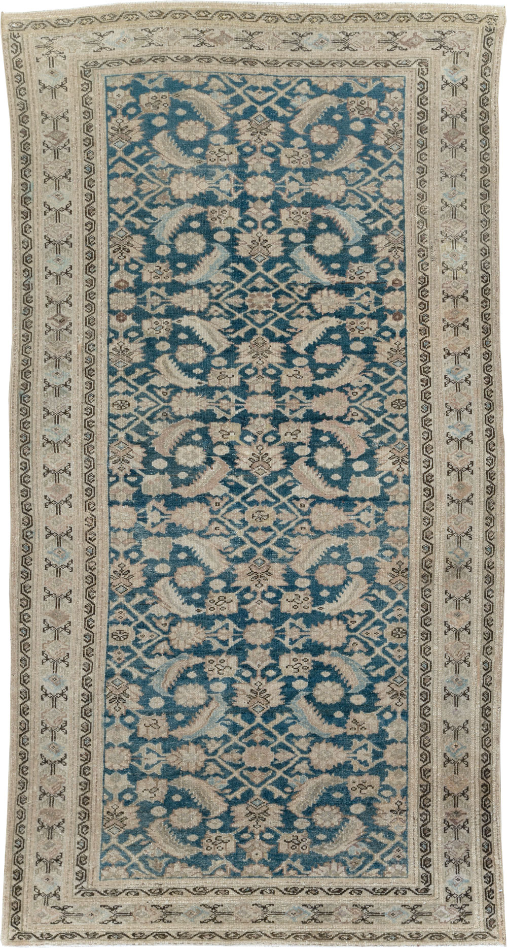 Antique Persian Malayer Accent Rug, No.22002 - Staging