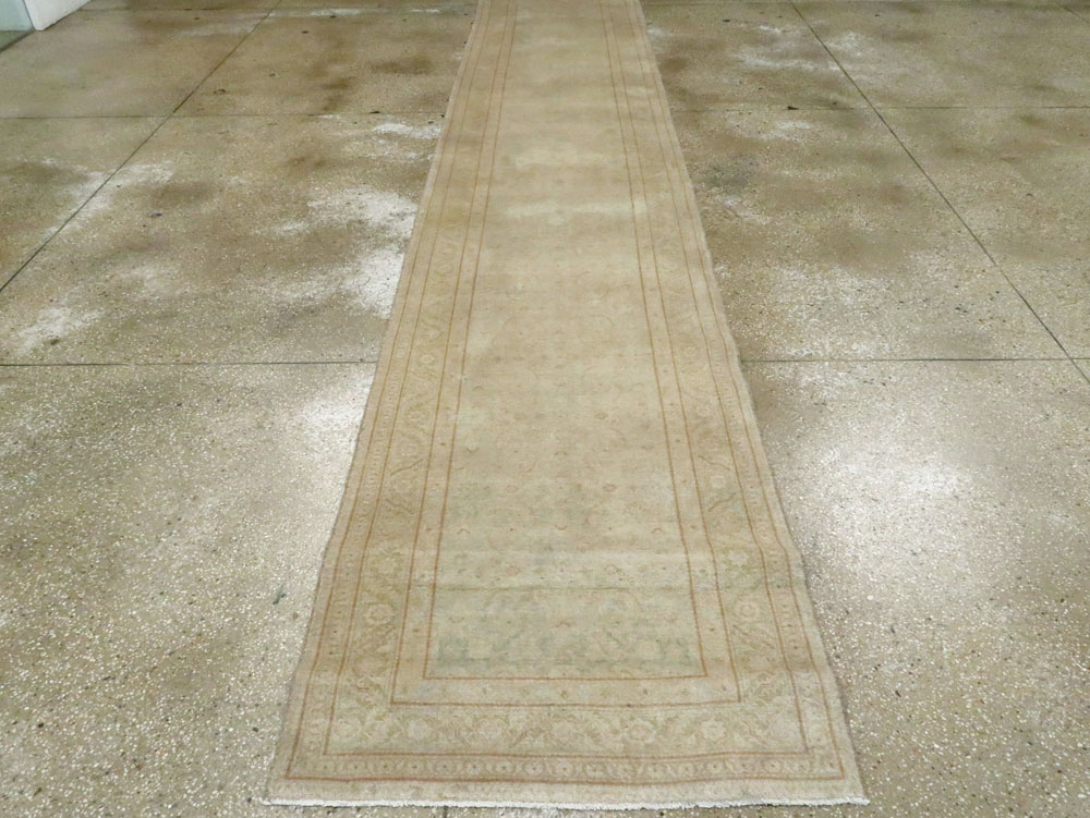 Antique Persian Tabriz Runner, No.22003 - Staging