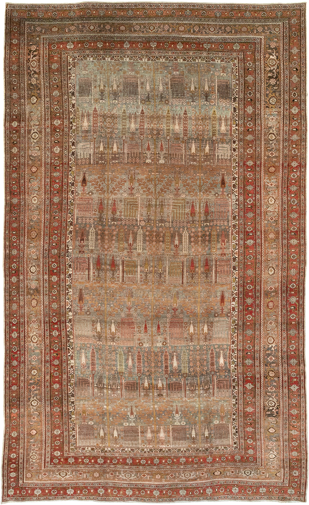 Antique Persian Bidjar Carpet, No.22011 - Staging
