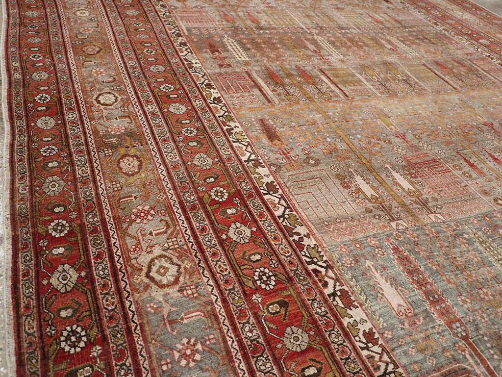 Antique Persian Bidjar Carpet, No.22011 - Staging