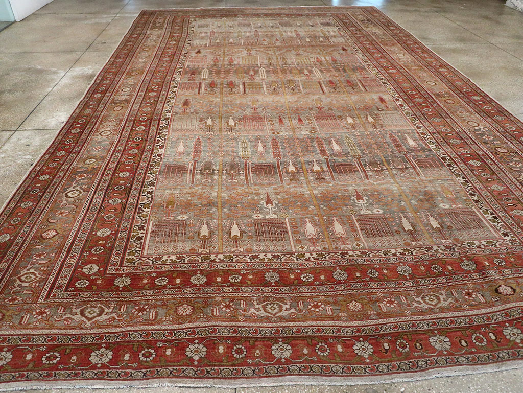 Antique Persian Bidjar Carpet, No.22011 - Staging