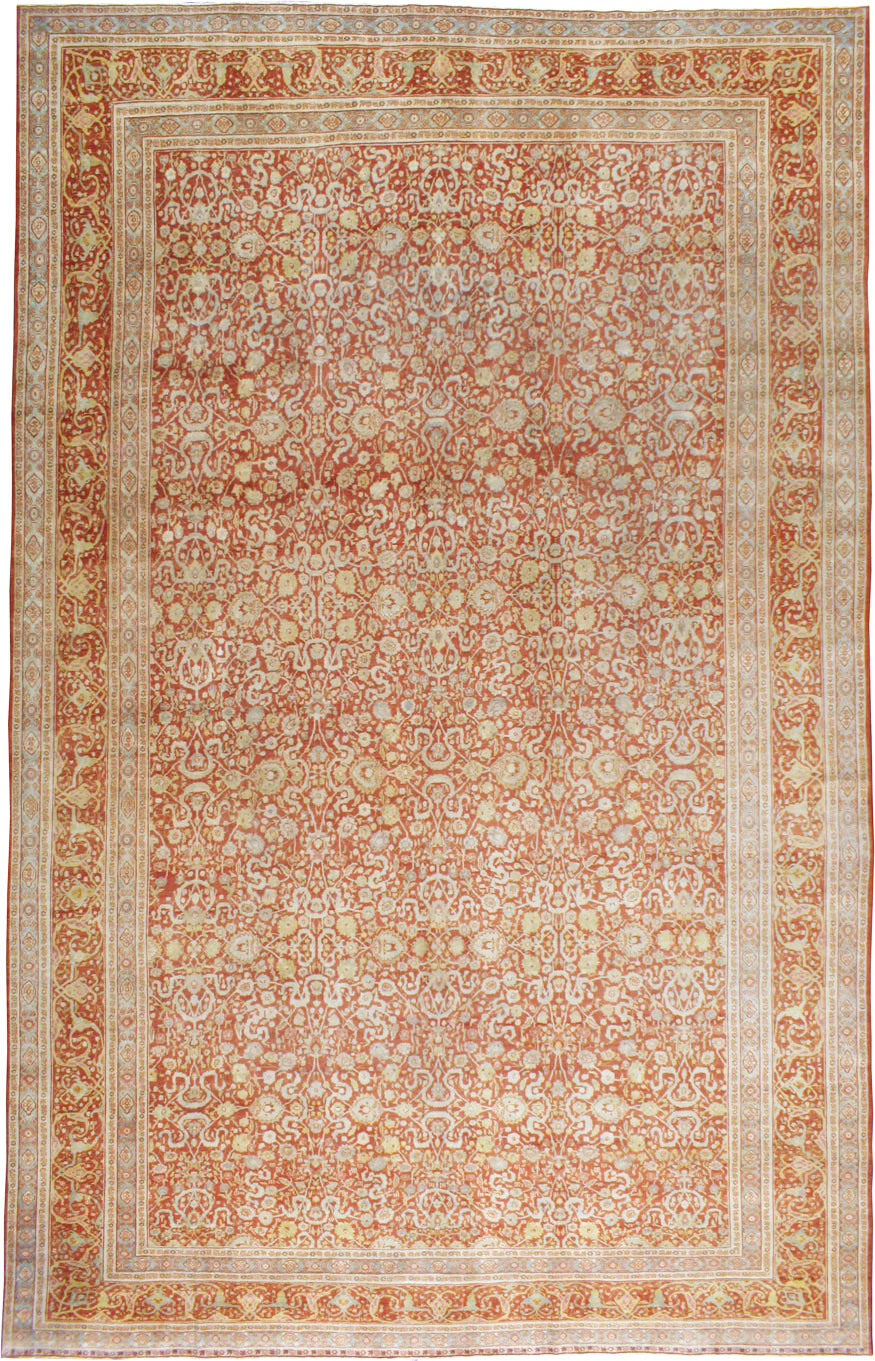 Antique Persian Tabriz Carpet, No.22015 - Staging