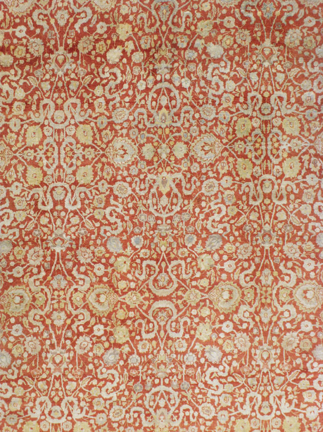 Antique Persian Tabriz Carpet, No.22015 - Staging