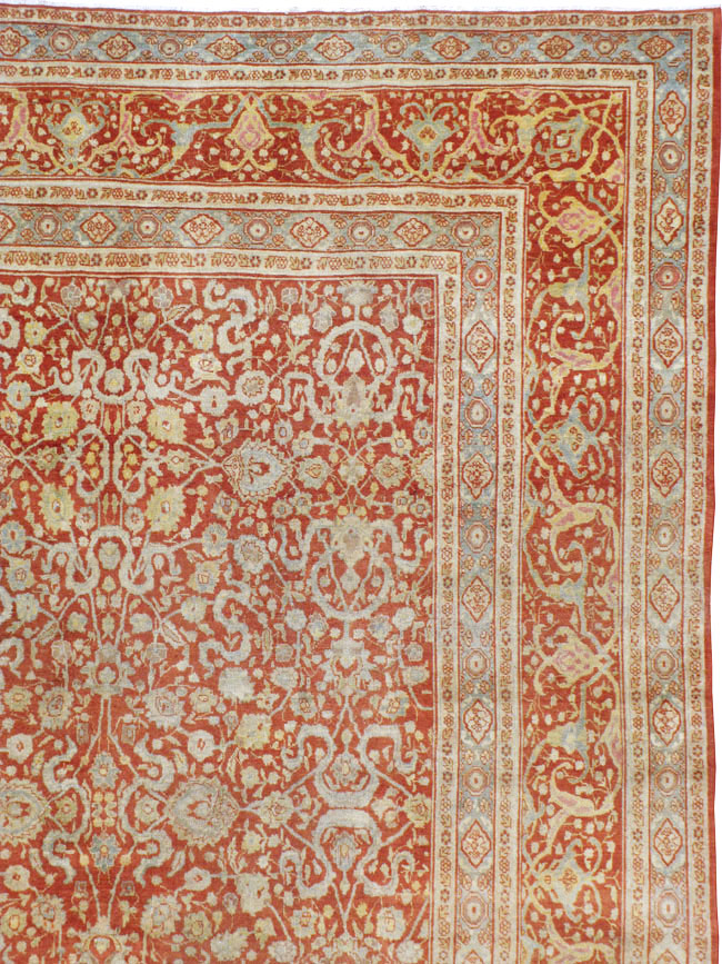 Antique Persian Tabriz Carpet, No.22015 - Staging