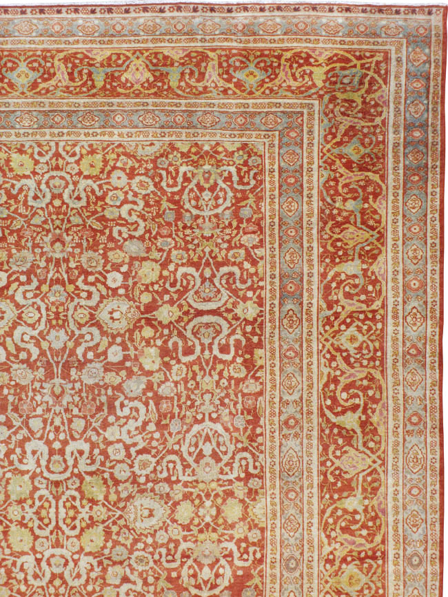 Antique Persian Tabriz Carpet, No.22015 - Staging