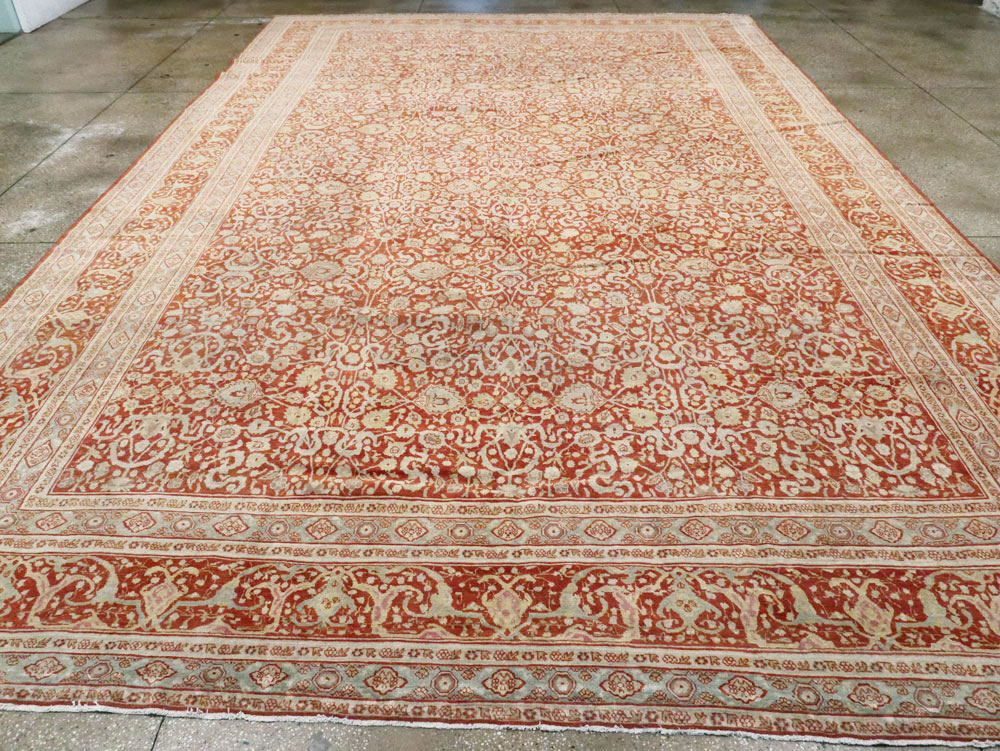 Antique Persian Tabriz Carpet, No.22015 - Staging