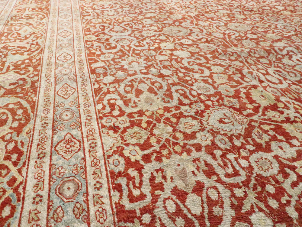 Antique Persian Tabriz Carpet, No.22015 - Staging