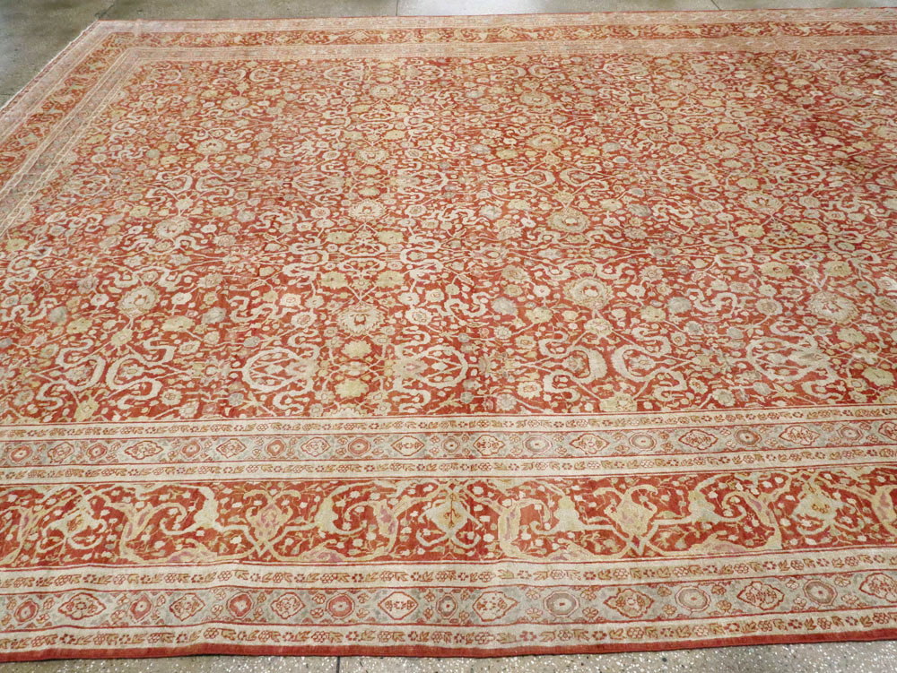 Antique Persian Tabriz Carpet, No.22015 - Staging