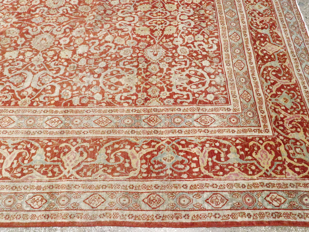 Antique Persian Tabriz Carpet, No.22015 - Staging