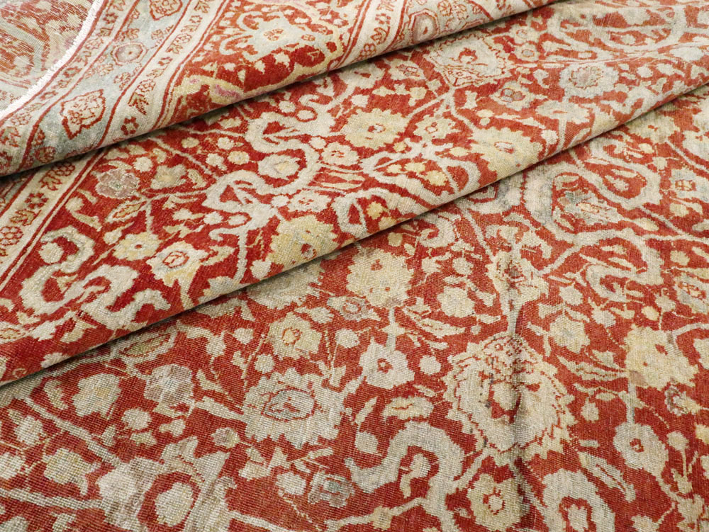 Antique Persian Tabriz Carpet, No.22015 - Staging