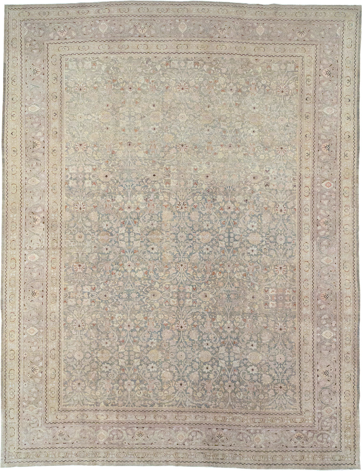 Antique Persian Tabriz Large Carpet, No.22017 - Staging