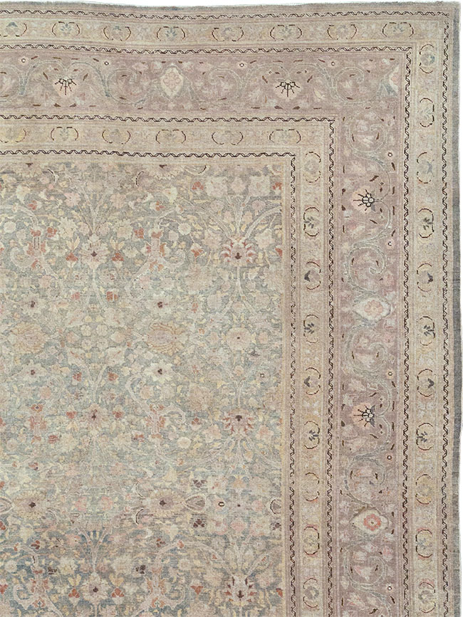 Antique Persian Tabriz Large Carpet, No.22017 - Staging