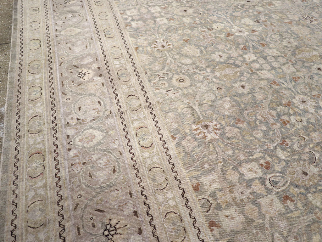 Antique Persian Tabriz Large Carpet, No.22017 - Staging