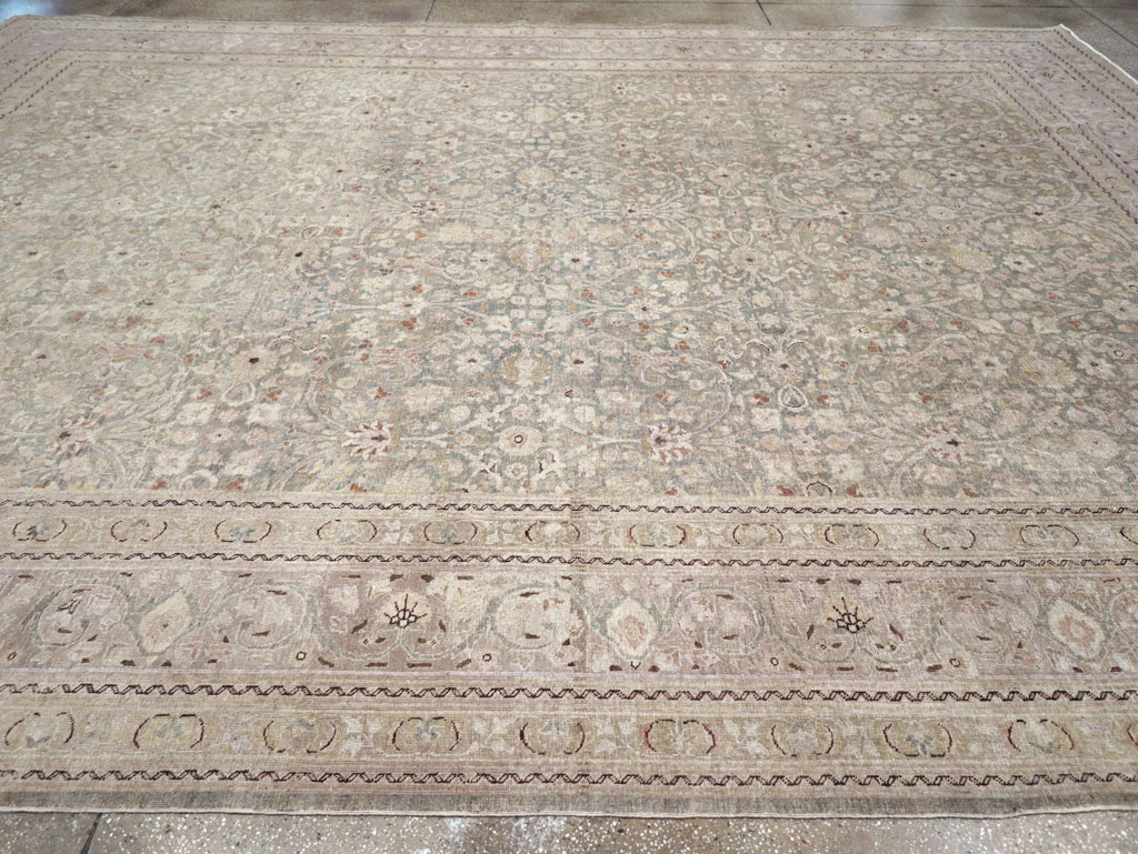 Antique Persian Tabriz Large Carpet, No.22017 - Staging
