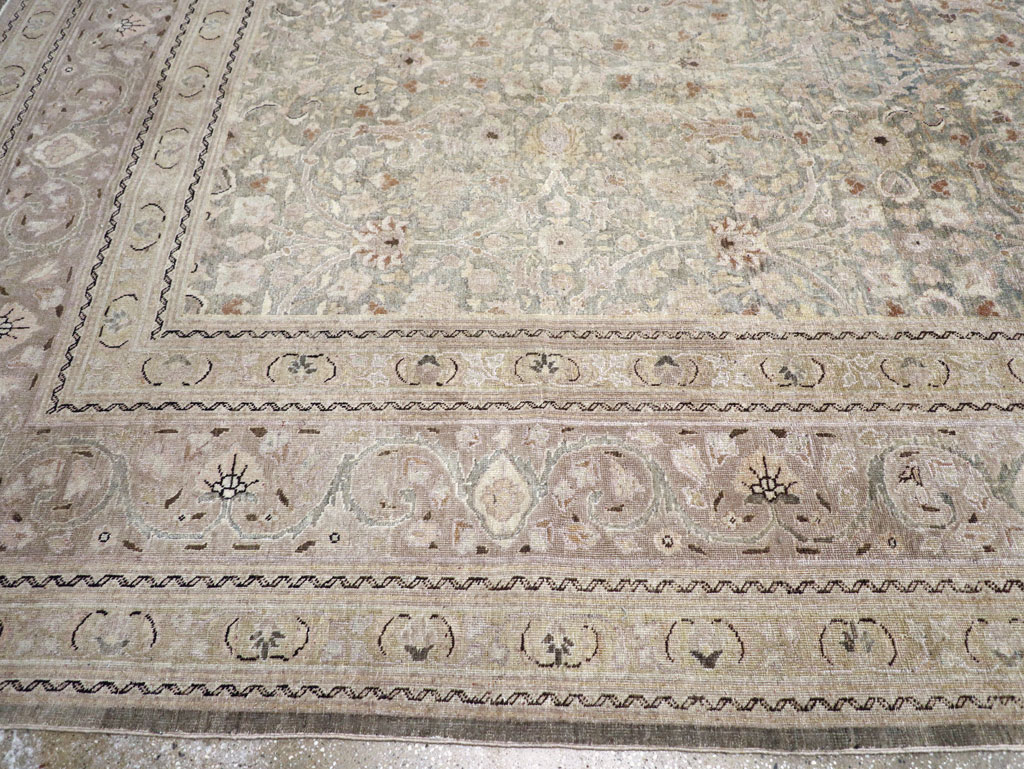 Antique Persian Tabriz Large Carpet, No.22017 - Staging