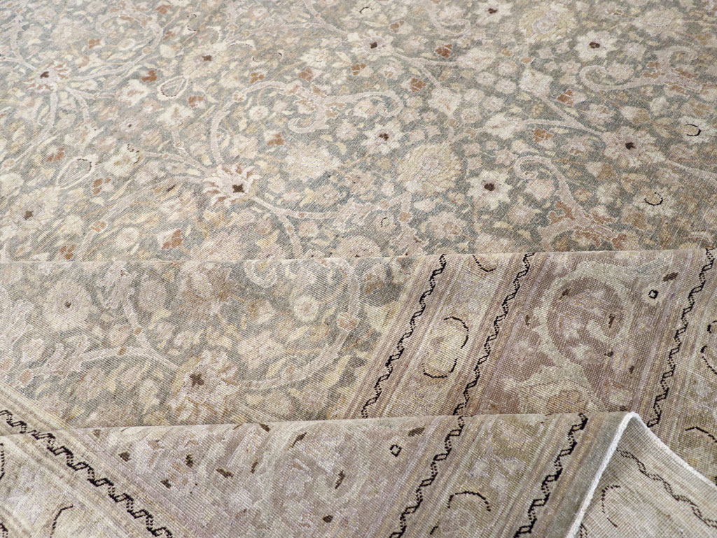 Antique Persian Tabriz Large Carpet, No.22017 - Staging