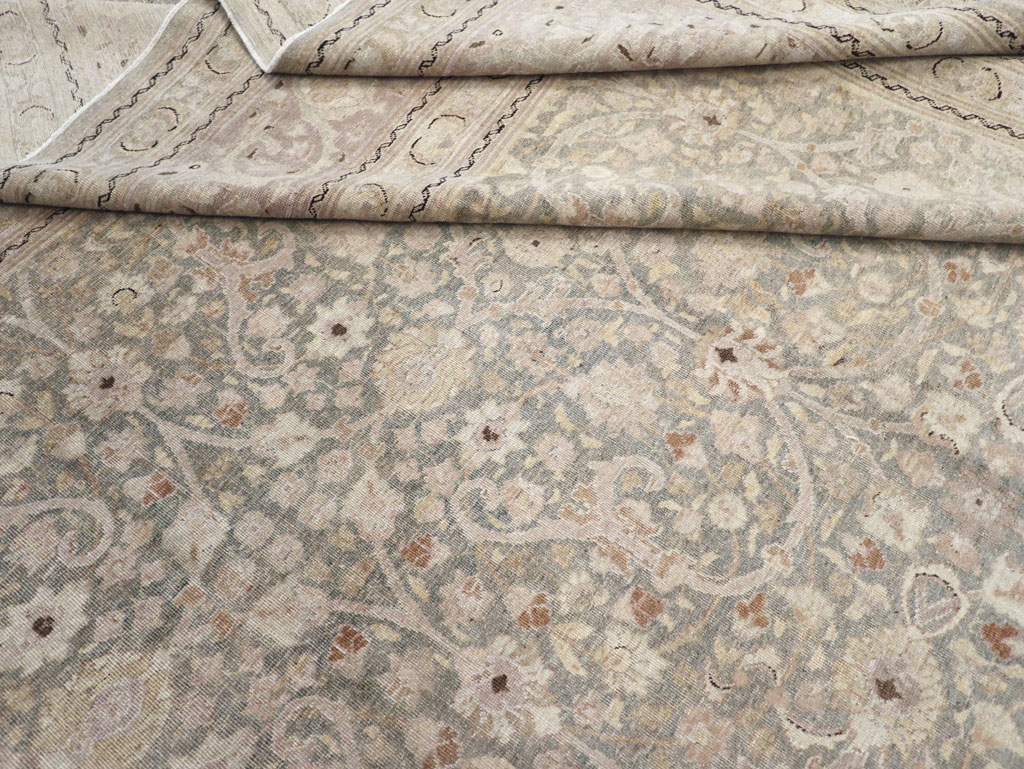 Antique Persian Tabriz Large Carpet, No.22017 - Staging