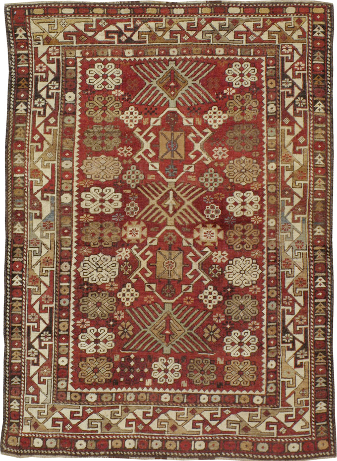 Antique Caucasian Kuba Rug, No.22031 - Staging