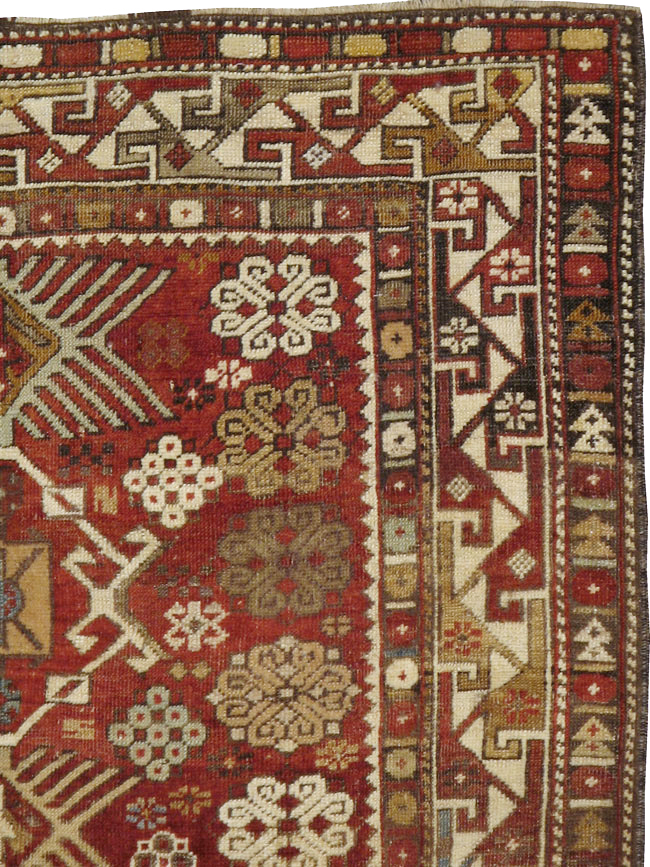 Antique Caucasian Kuba Rug, No.22031 - Staging