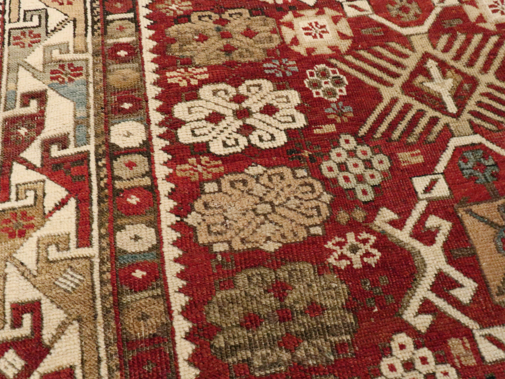 Antique Caucasian Kuba Rug, No.22031 - Staging