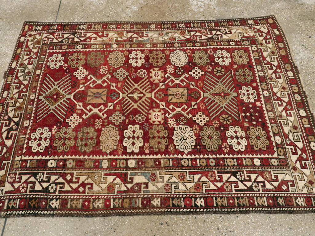 Antique Caucasian Kuba Rug, No.22031 - Staging