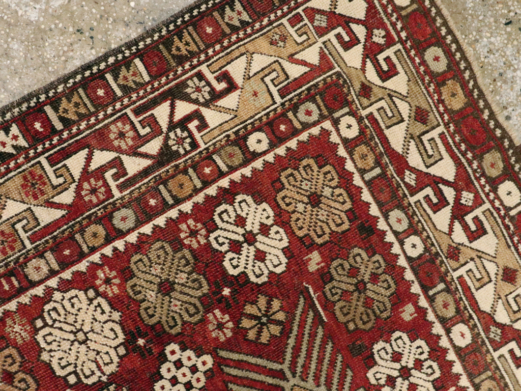 Antique Caucasian Kuba Rug, No.22031 - Staging