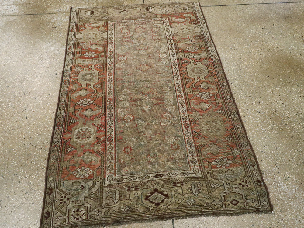 Antique Persian Kurdish Rug, No.22032 - Staging