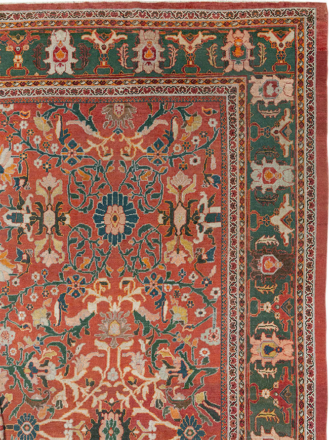 Antique Persian Mahal Oversize Carpet, No.22034 - Staging