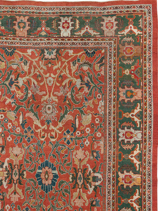 Antique Persian Mahal Oversize Carpet, No.22034 - Staging