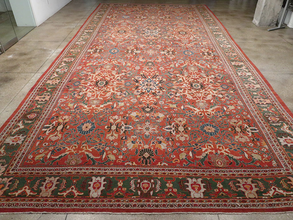 Antique Persian Mahal Oversize Carpet, No.22034 - Staging