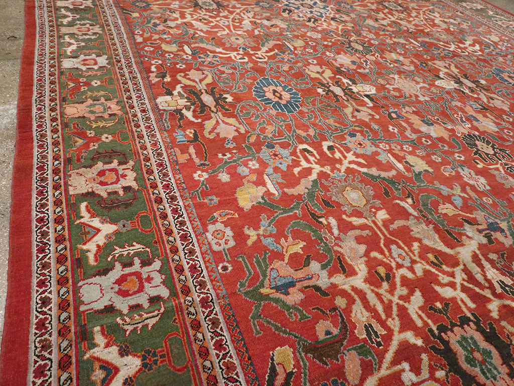 Antique Persian Mahal Oversize Carpet, No.22034 - Staging