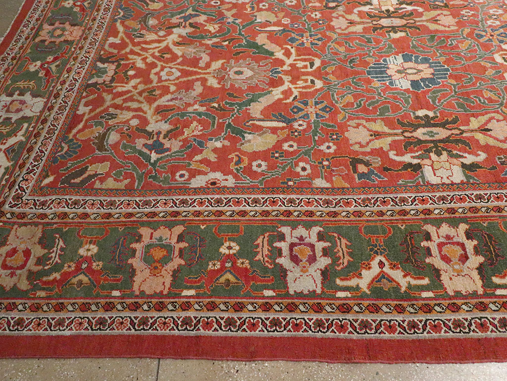 Antique Persian Mahal Oversize Carpet, No.22034 - Staging