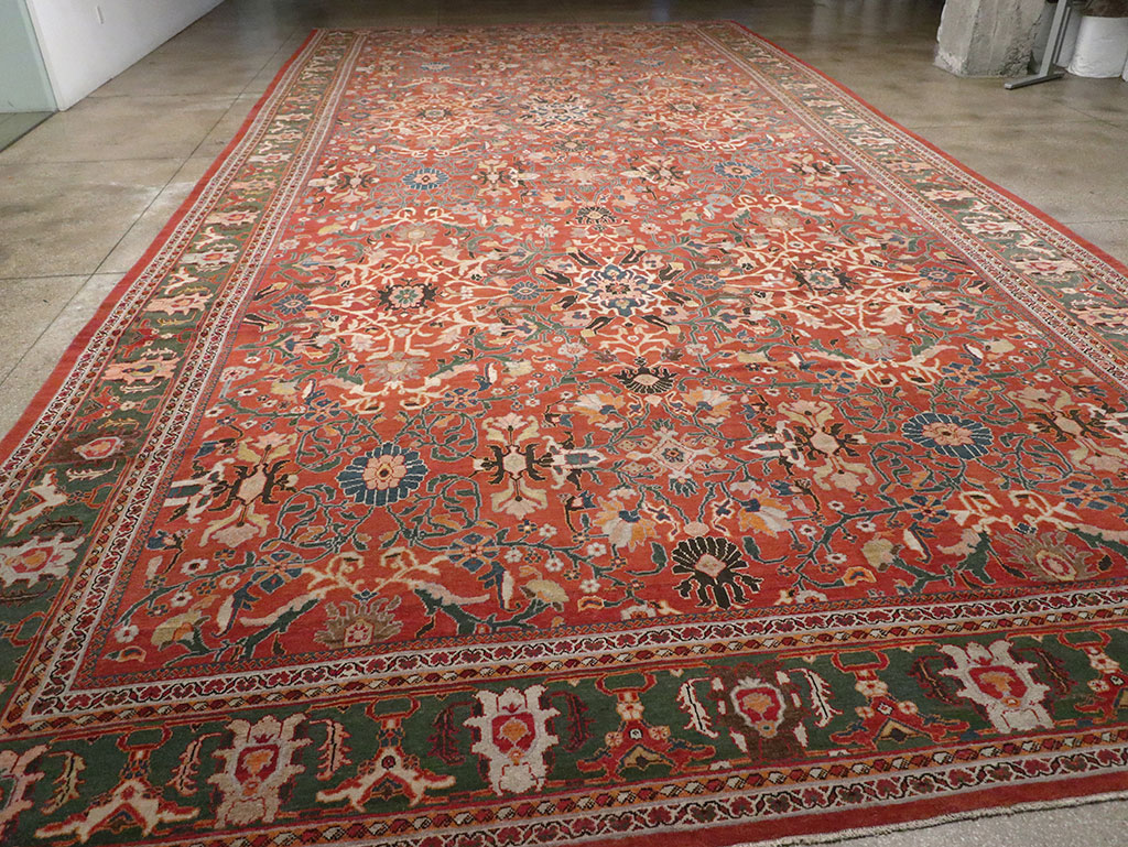 Antique Persian Mahal Oversize Carpet, No.22034 - Staging