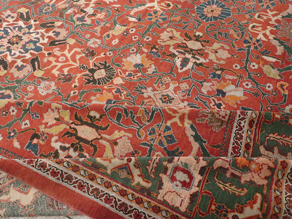 Antique Persian Mahal Oversize Carpet, No.22034 - Staging