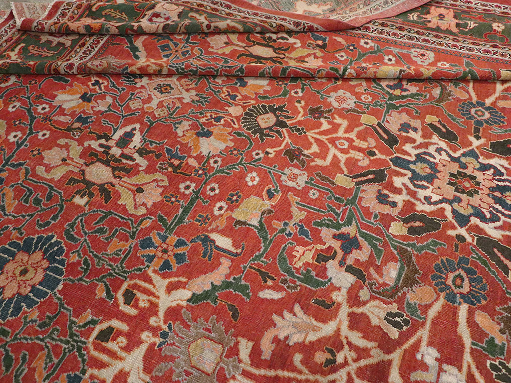 Antique Persian Mahal Oversize Carpet, No.22034 - Staging
