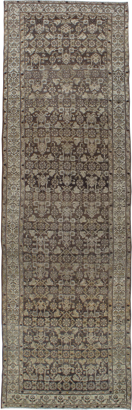 Vintage Persian Malayer Wide Gallery Runner, No.22036 - Staging