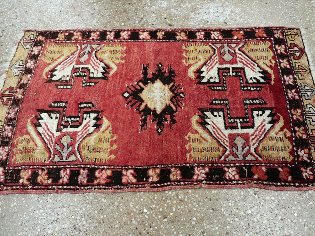 Vintage Turkish Oushak Rug, No.22039 - Staging