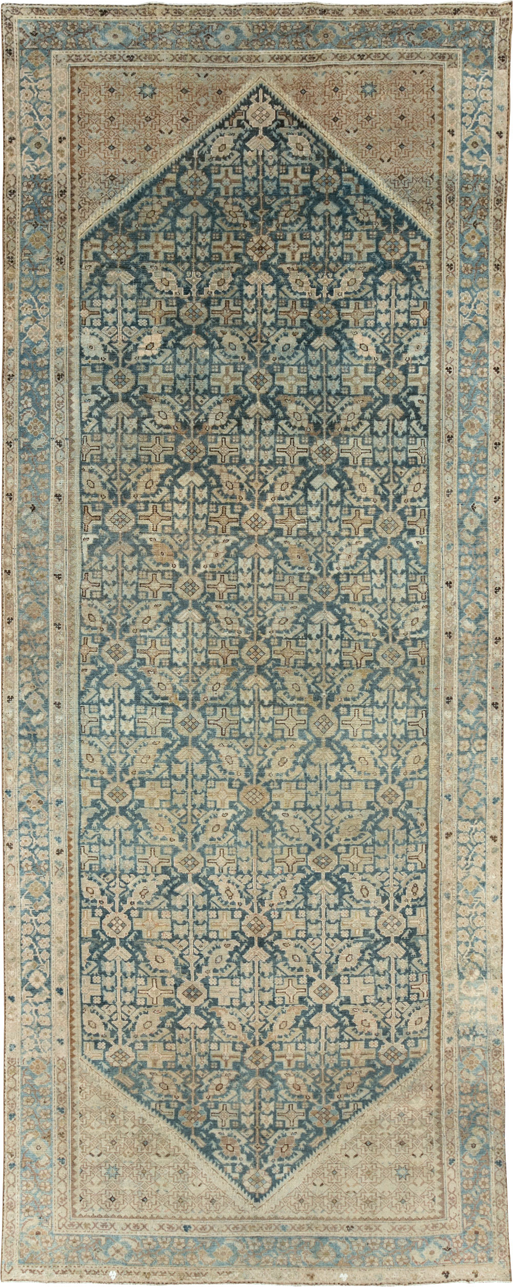 Vintage Persian Malayer Long Gallery Carpet, No.22047 - Staging